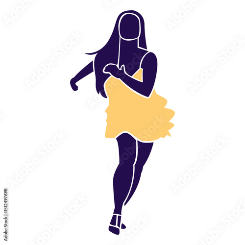 Dance pose ballet silhouette