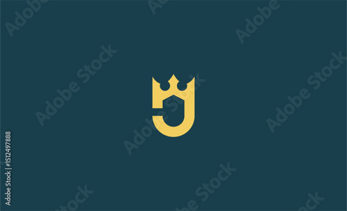 Crown Logo with Letter  J. Elegant, King, Royal and Premium concept for Luxury and jewellery Brand.