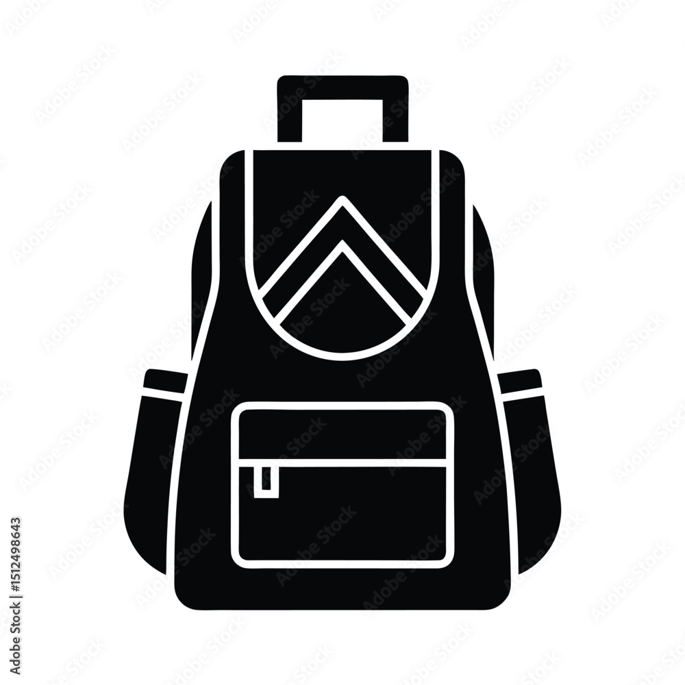 Fototapeta premium Hiking Backpack Clip Icon Vector Illustration