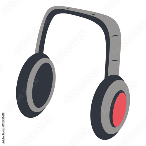 Headphones music illustration
