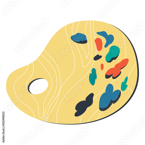 Paint palette illustration paint