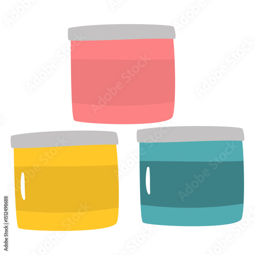 Paint containers flat