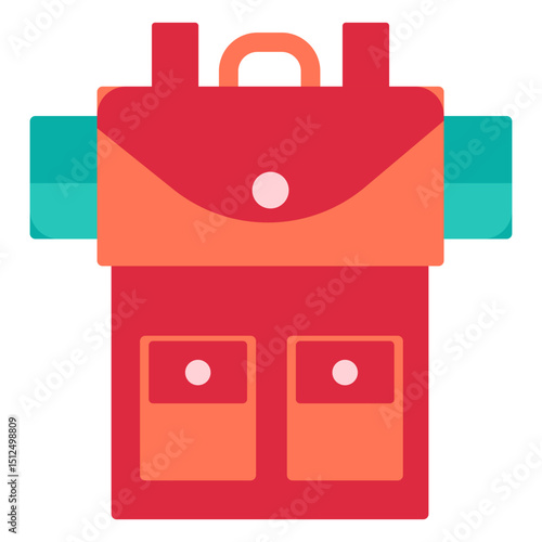 Camping backpack flat