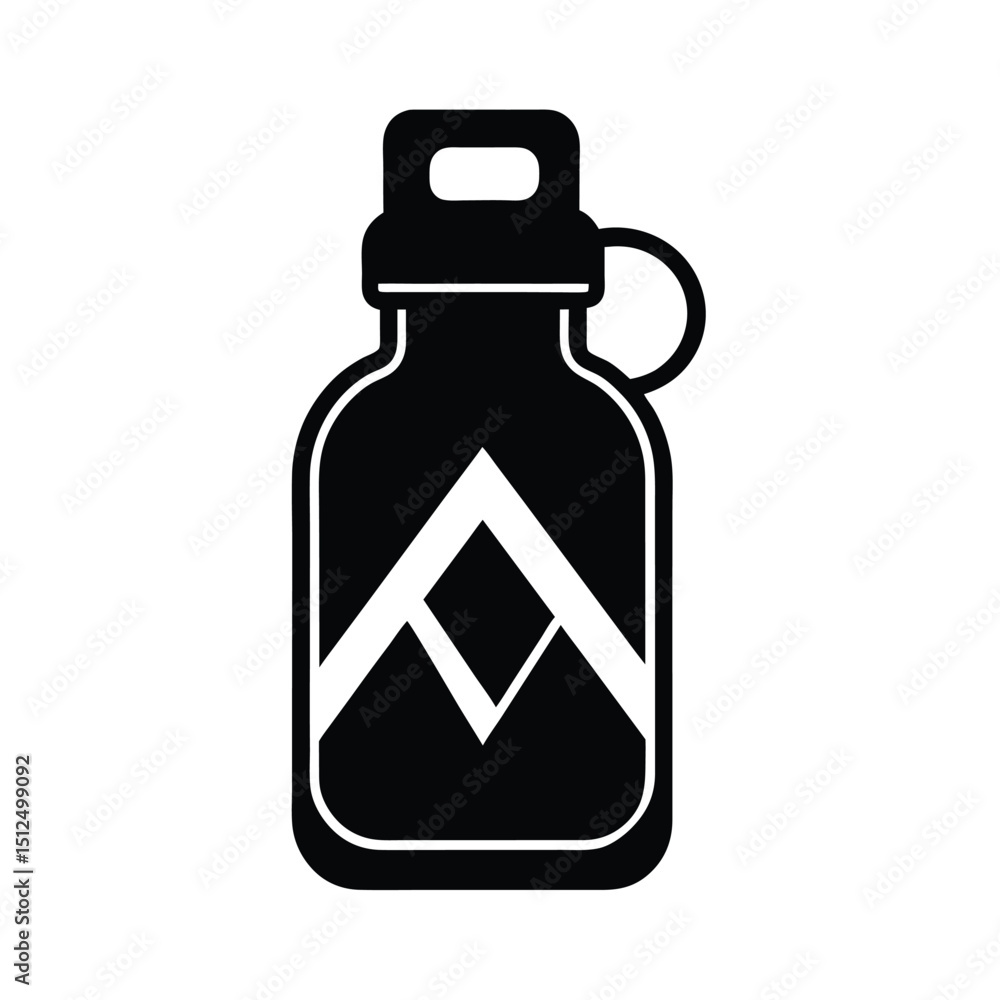 Hiking Bottle Holder Icon Vector Illustration Hiking Bottle Holder Icon Vector Illustration