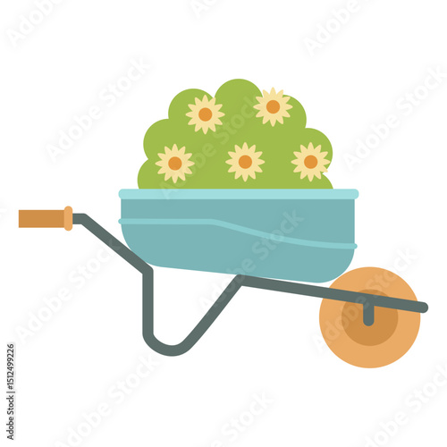 Wheelbarrow plant gardening