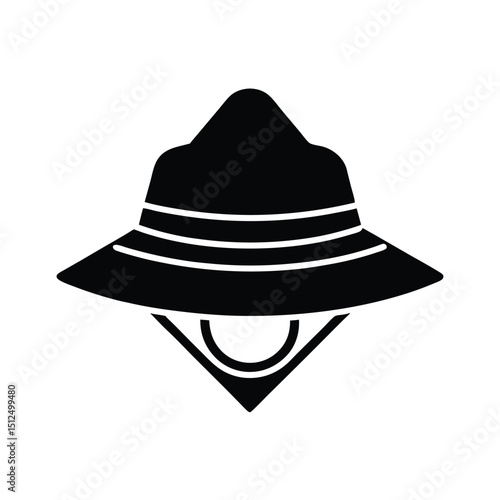 Hiking Hat Clip Icon Vector Illustration