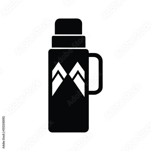 Hiking Thermos Mug Icon Vector Illustration