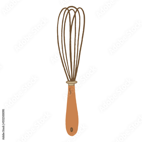 Cooking implement whisk flat
