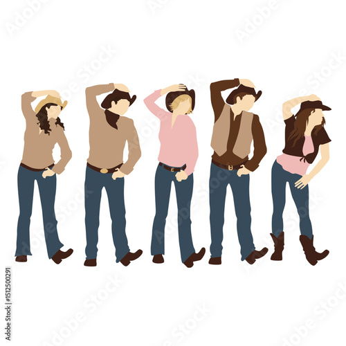 Cowboys dance flat