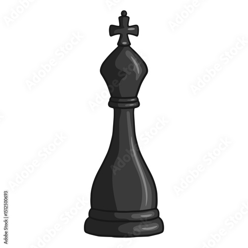 King chess piece black color stroke
