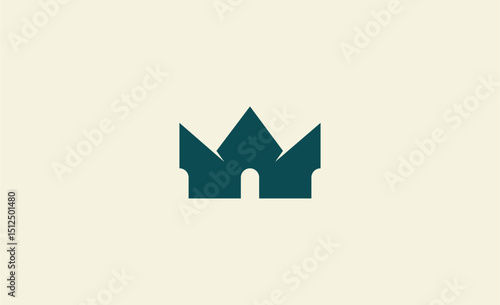 Logo Crown Home. Premium, Residence, Real Estate concept.