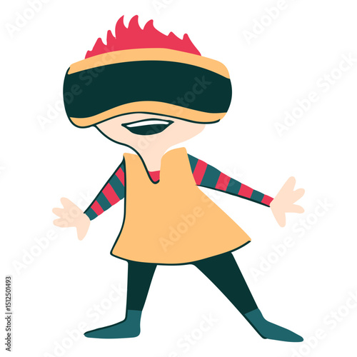 Little boy with gaming glasses