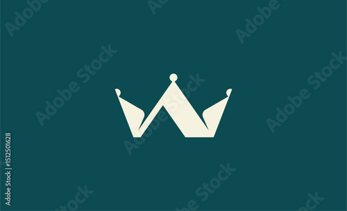 Logo Crown Home Letter W. Premium, Residence, Real Estate concept.