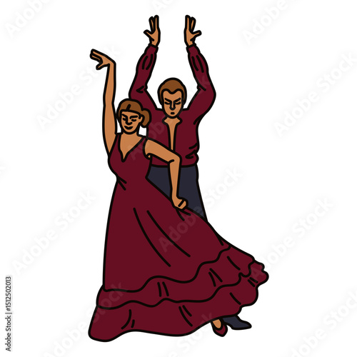 Ballroom elegant dancing couple people
