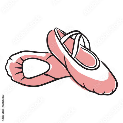 Pair of pink ballet shoes