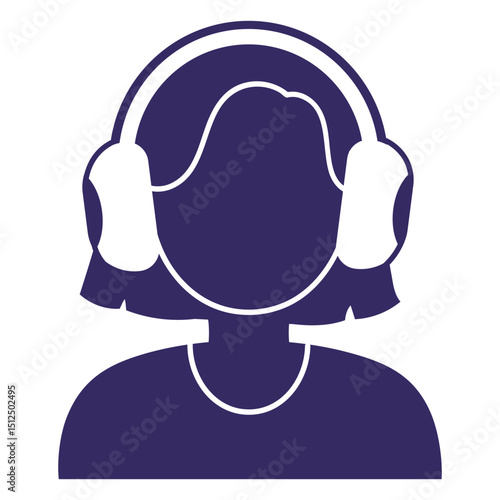 Teenage girl listening music