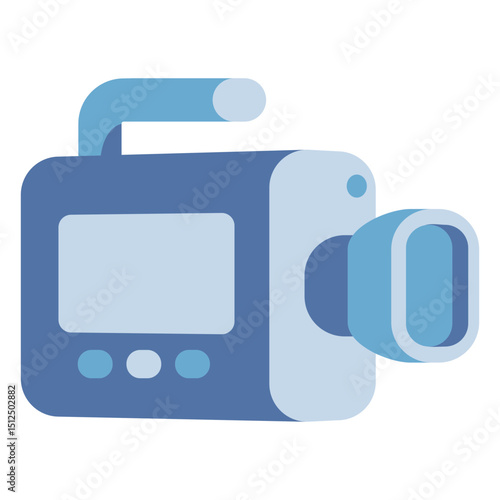 Blue and gray camera icon