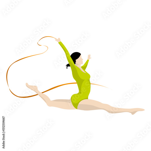 Artistic gymnastic cartoon