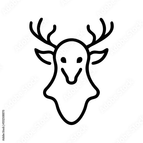 Ghostly deer with ethereal glowing effect vector illustration