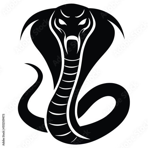 Cobra snake silhouette vector art illustration black, snake graphic icon snake black silhouette isolate vector, Coiled snake silhouette vector illustration of a cartoon of a snake vector illustration.
