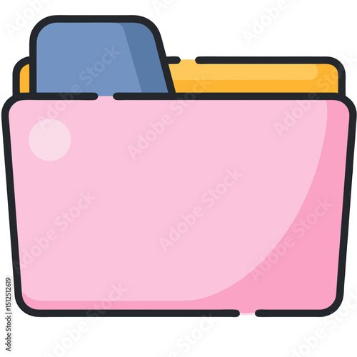Folder Icon Vector Illustration File Document Organization