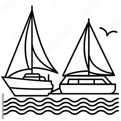 sailing boat on the sea