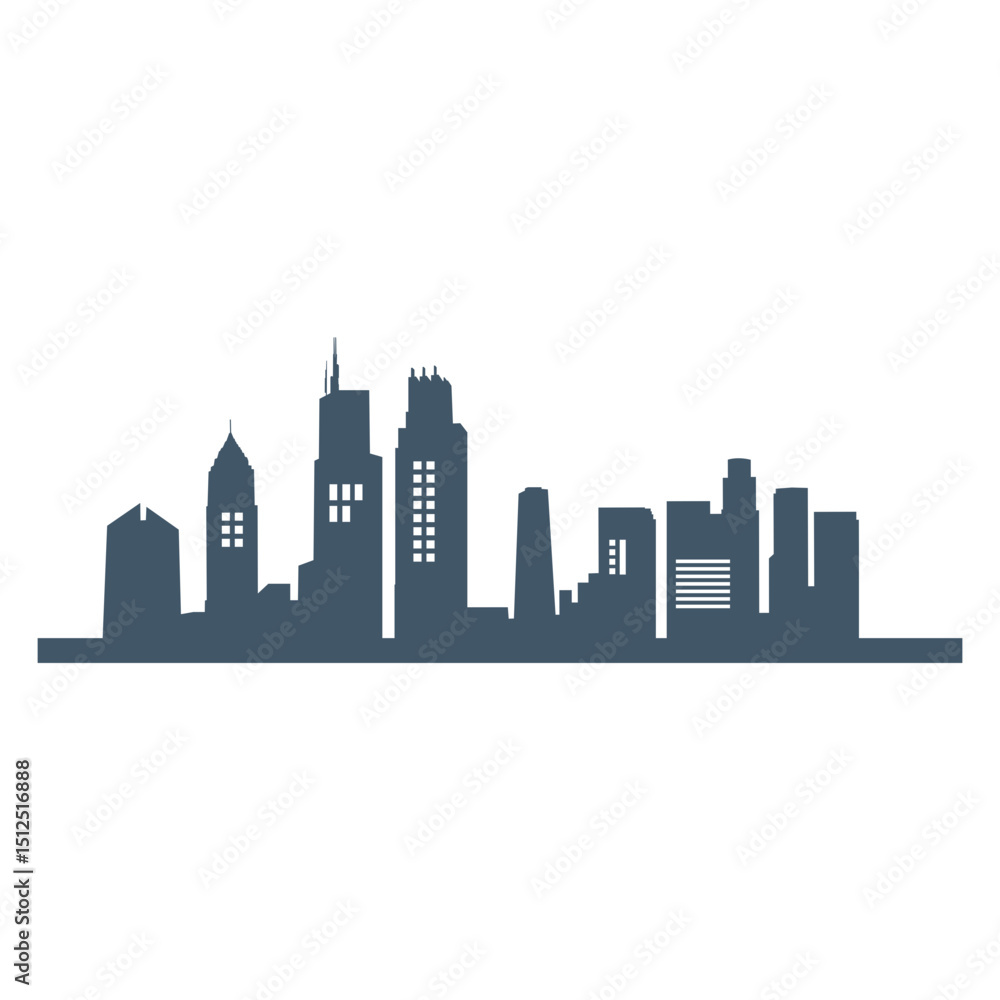 Naklejka premium Real estate skyscraper icon