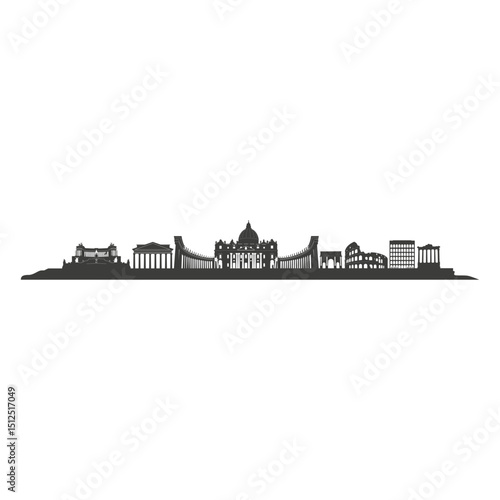 Rome skyline silhouette