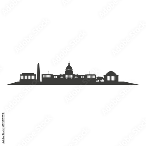 Washington dc skyline silhouette