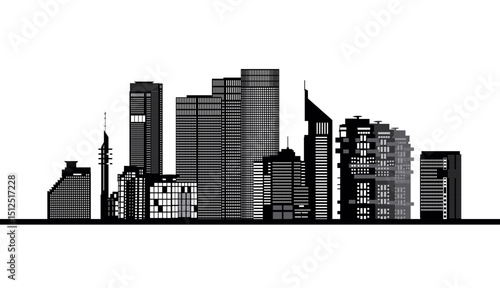 Tel aviv skyline silhouette