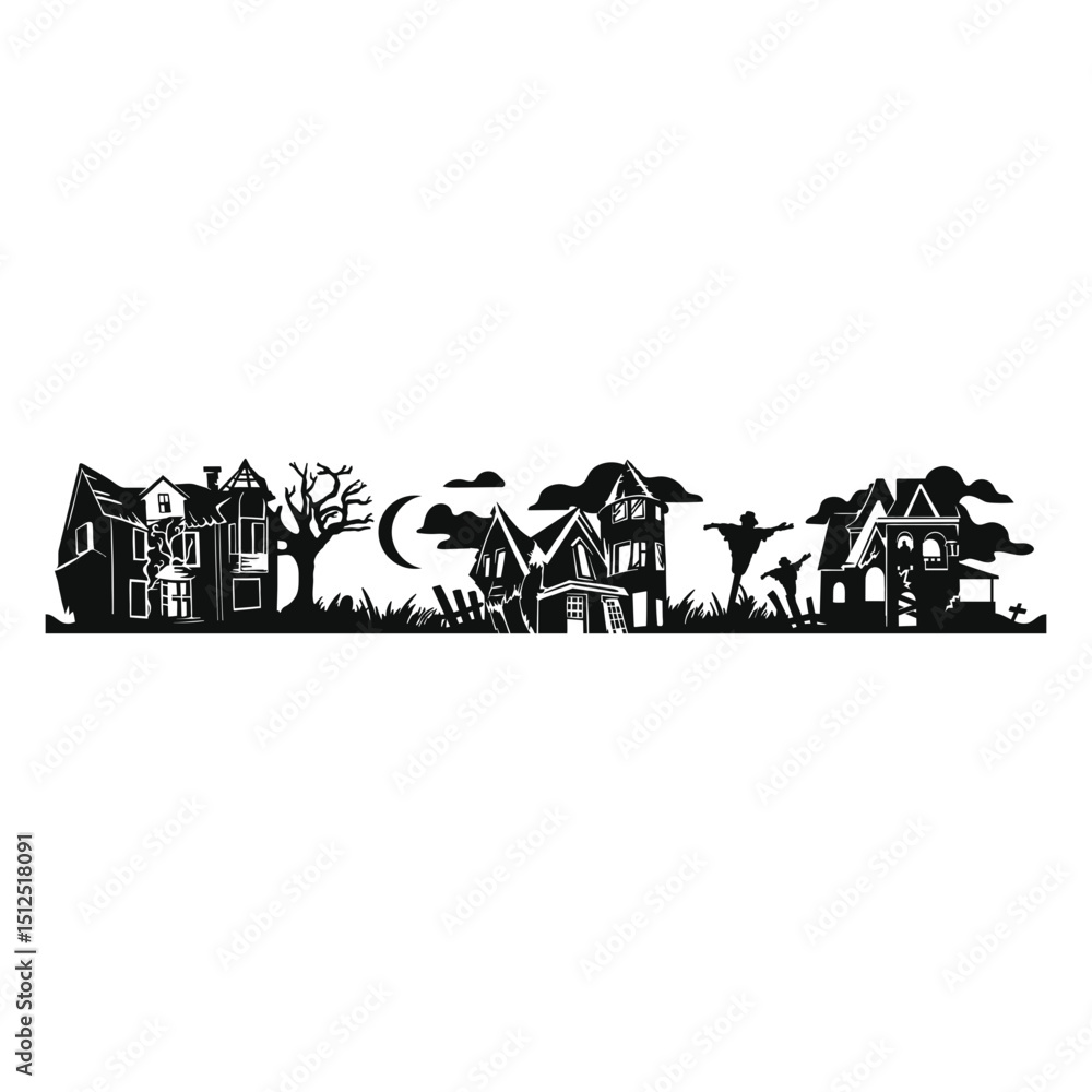 Fototapeta premium Haunted houses landscape