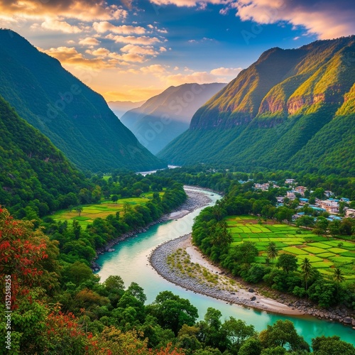 An AI generated image of beautiful landscape