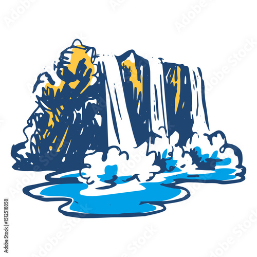 Argentinian waterfall icon