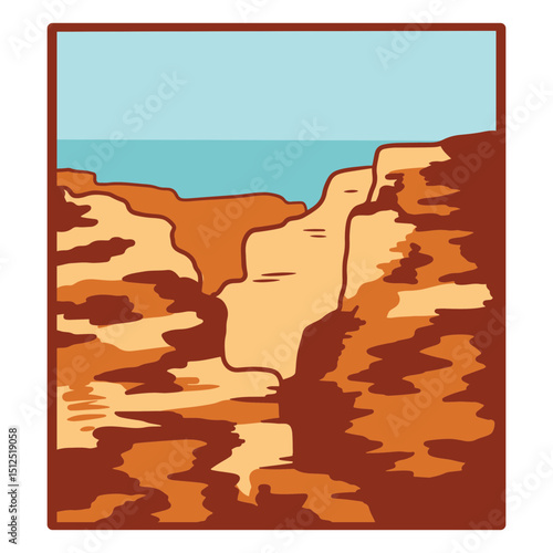 Image of a cliff with the ocean in the background