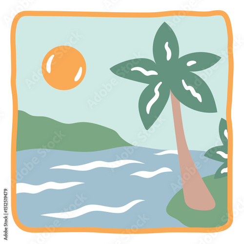 Tropical palm tree design
