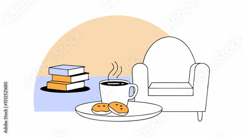 Coffee Break Bliss  vector illustration