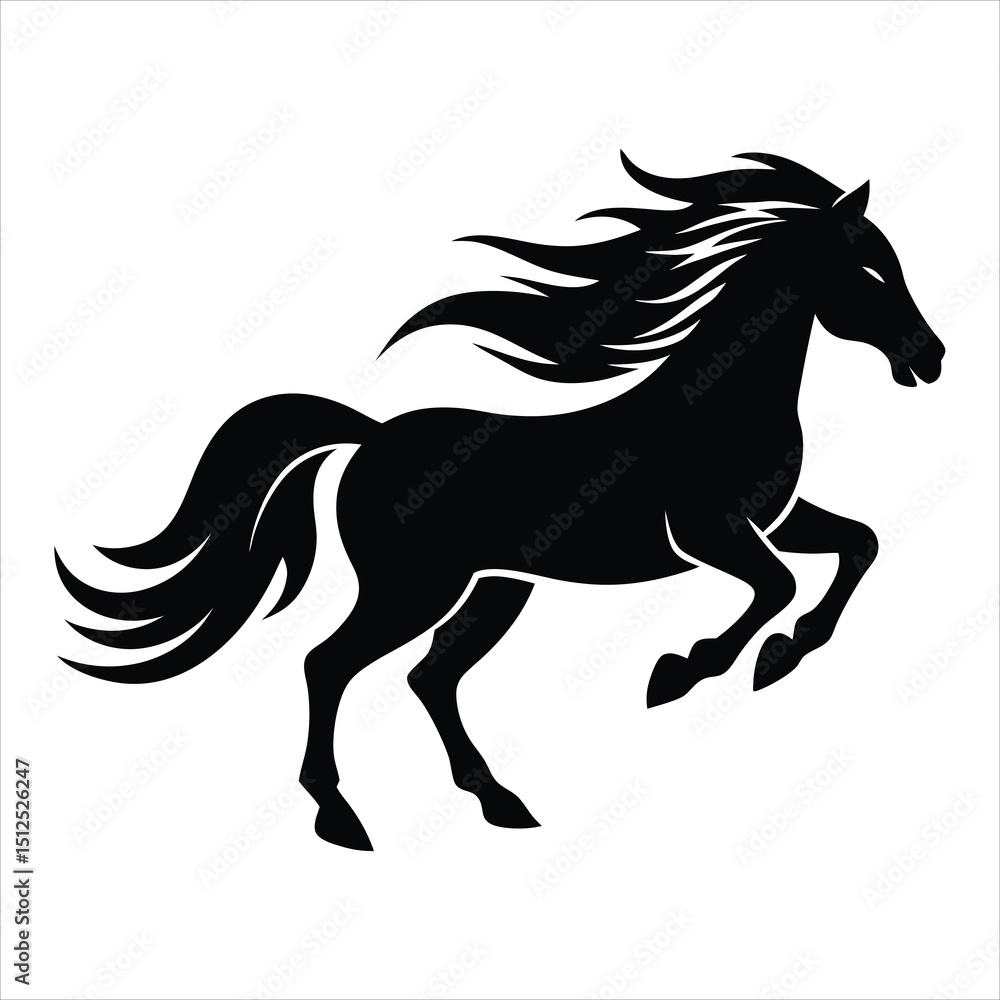 Obraz premium horse silhouette illustration