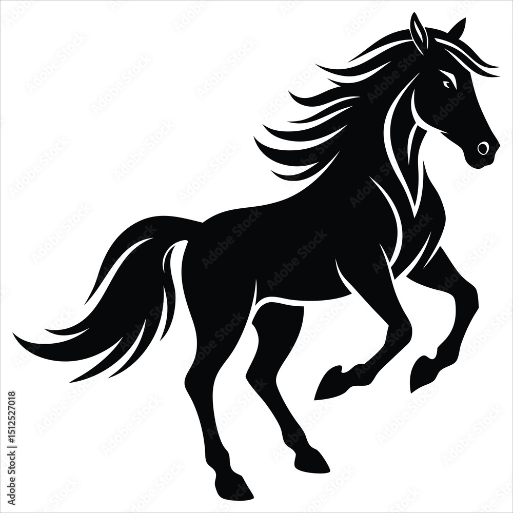 Obraz premium horse silhouette illustration