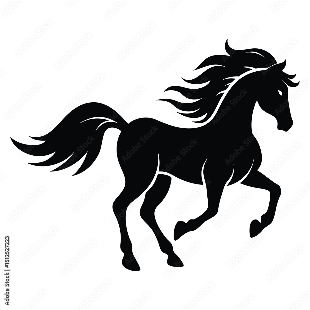 Obraz premium horse silhouette illustration
