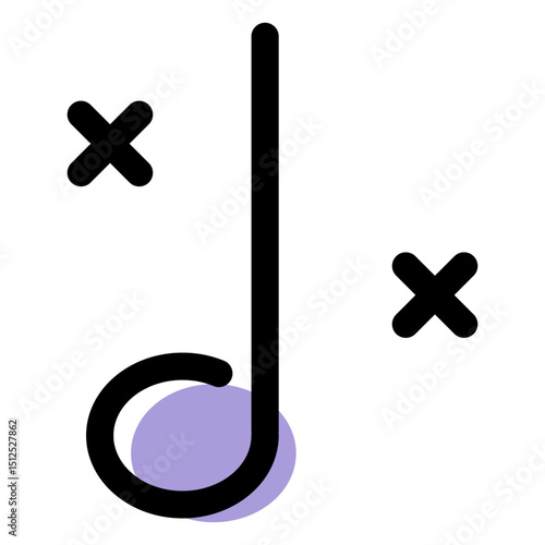 Music half note icon