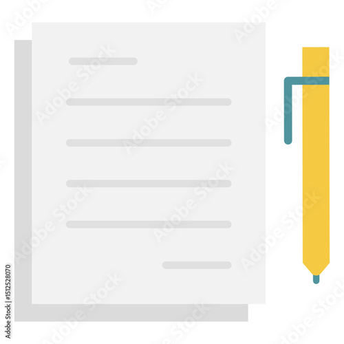 Notes pen flat icon