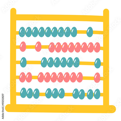 Colored abacus flat
