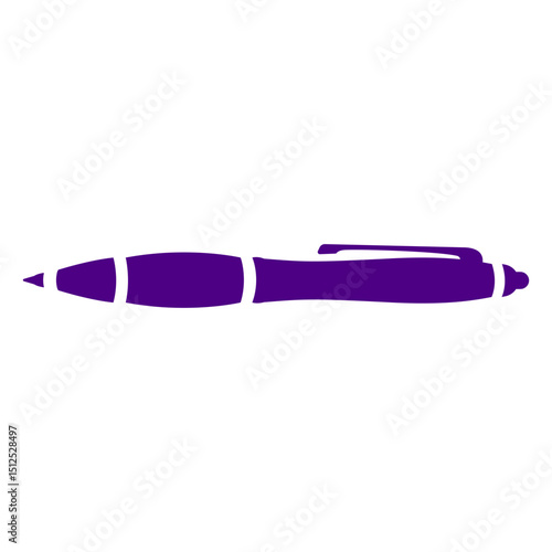 Retractable pen purple icon