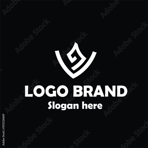 Minimalist Shield Logo with Letter "S"

