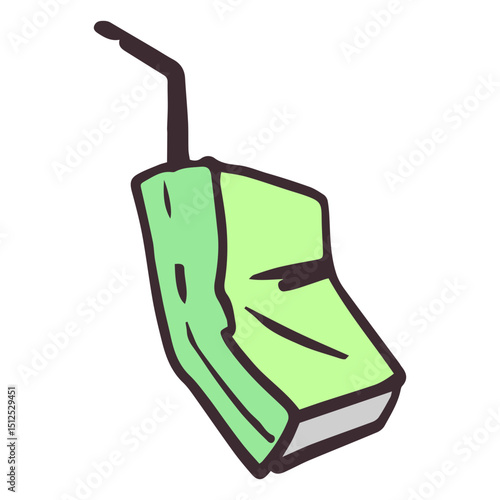 Green empty box of juice
