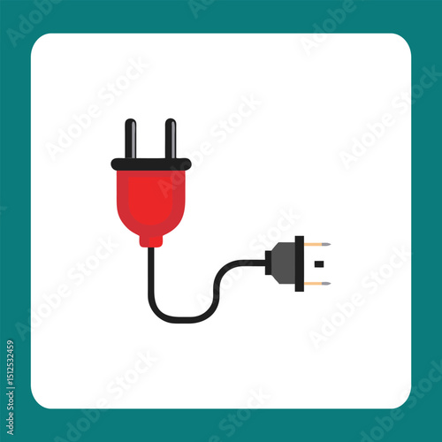 electric plug isolated on white