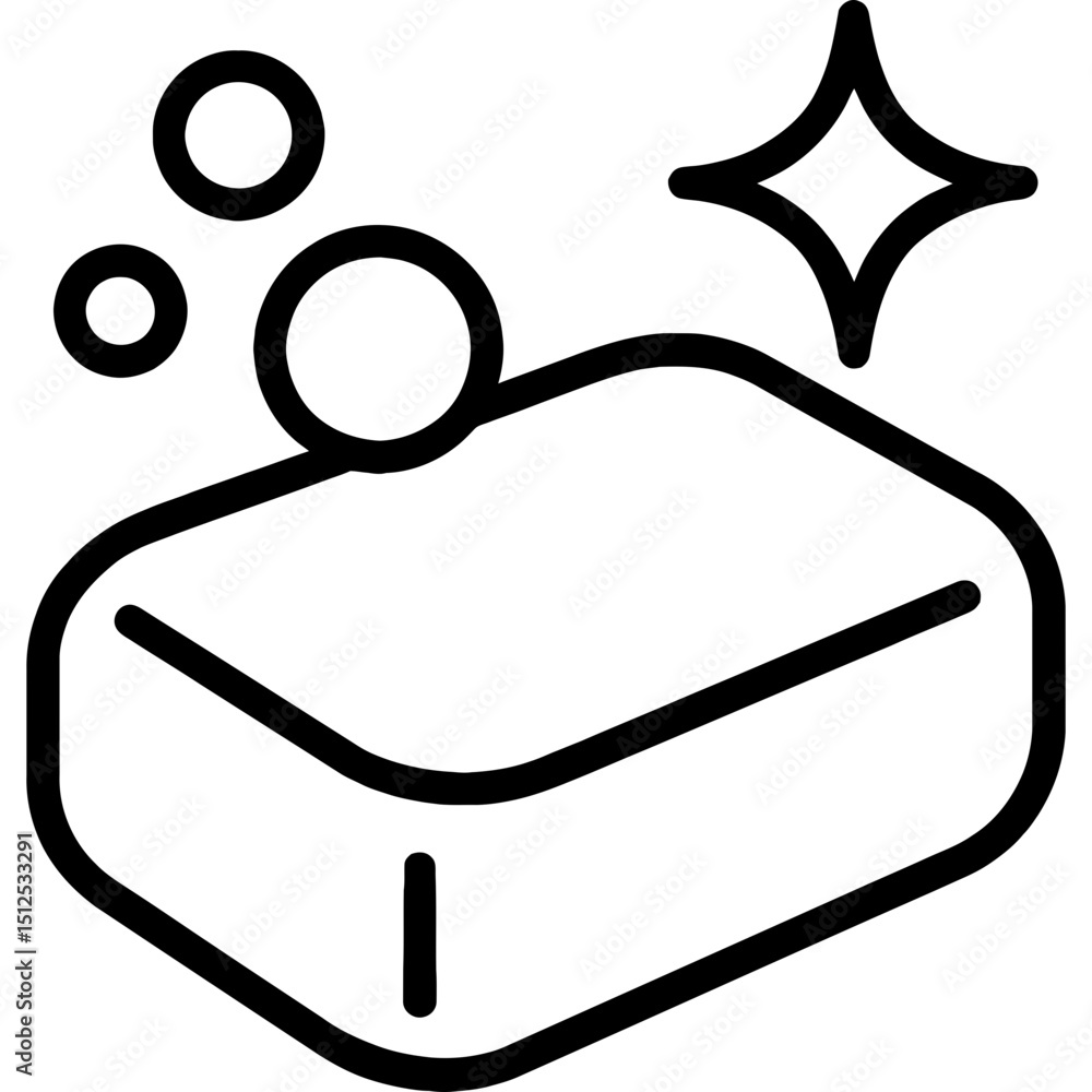 Bold line soap bar with rounded edges