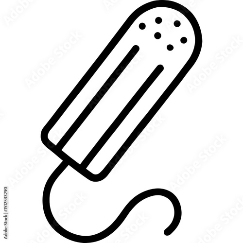 Bold line tampon vector graphic