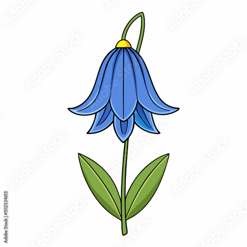 vector illustration of a white flower