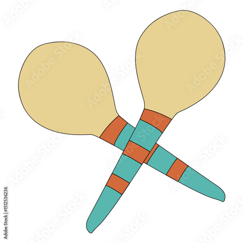 Maraca musical instrument doodle